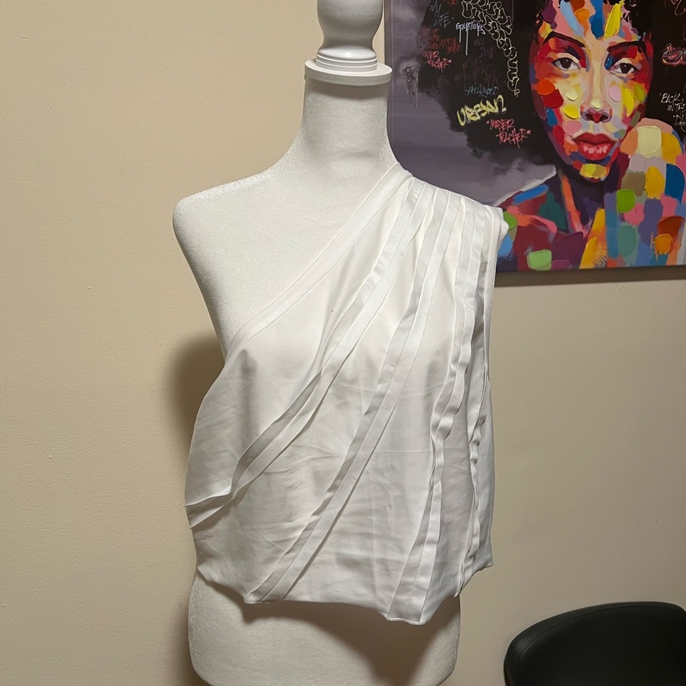 White One Shoulder Blouse